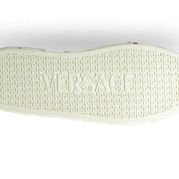 Versace Men\'s Suede Leather Silver Medusa Loafers Slip On Shoes US 11 IT 44